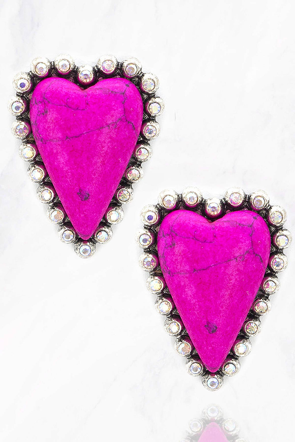 Arc Heart Earrings: Turquoise