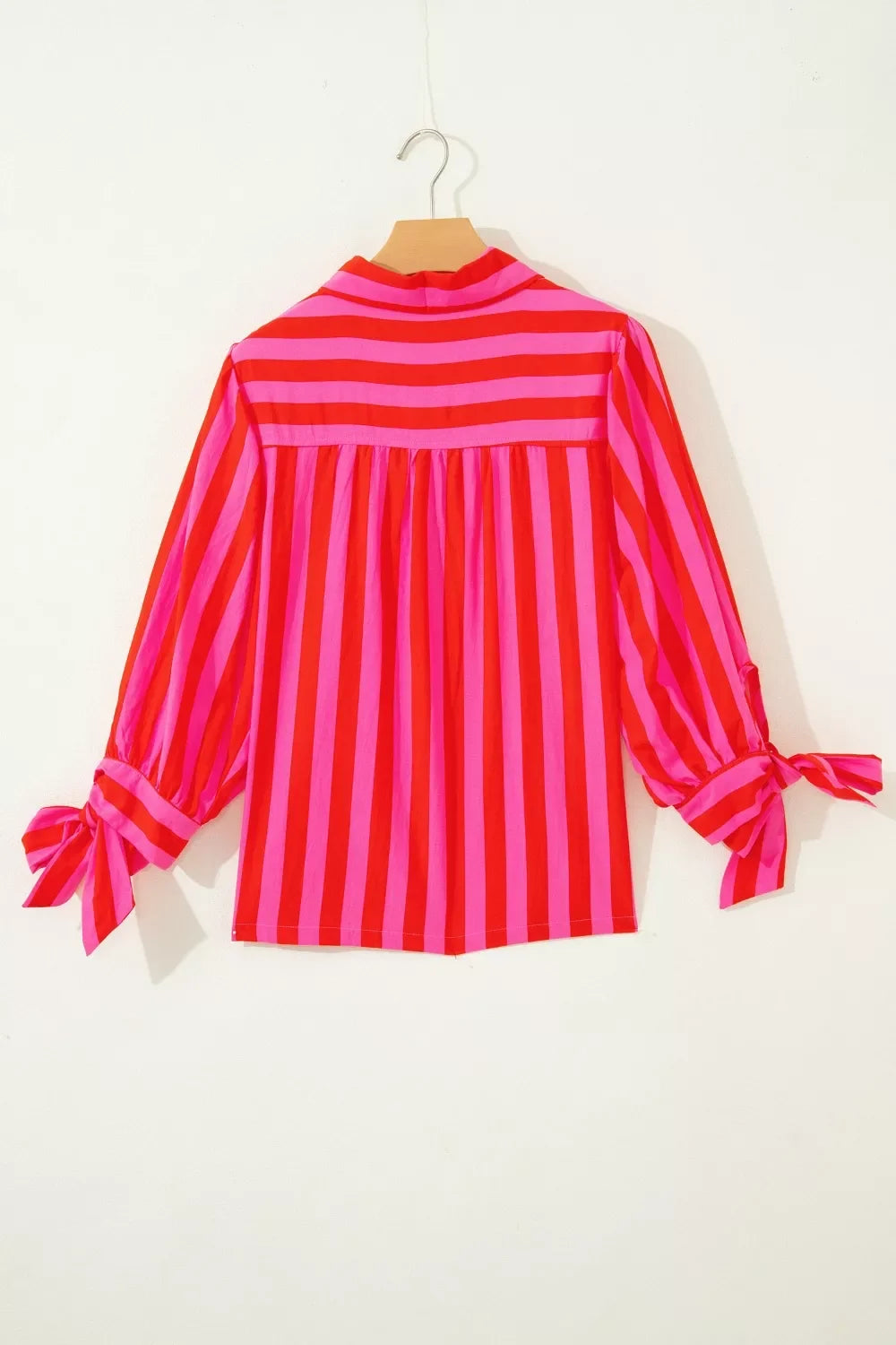 Stripe Puff Sleeve Blouse