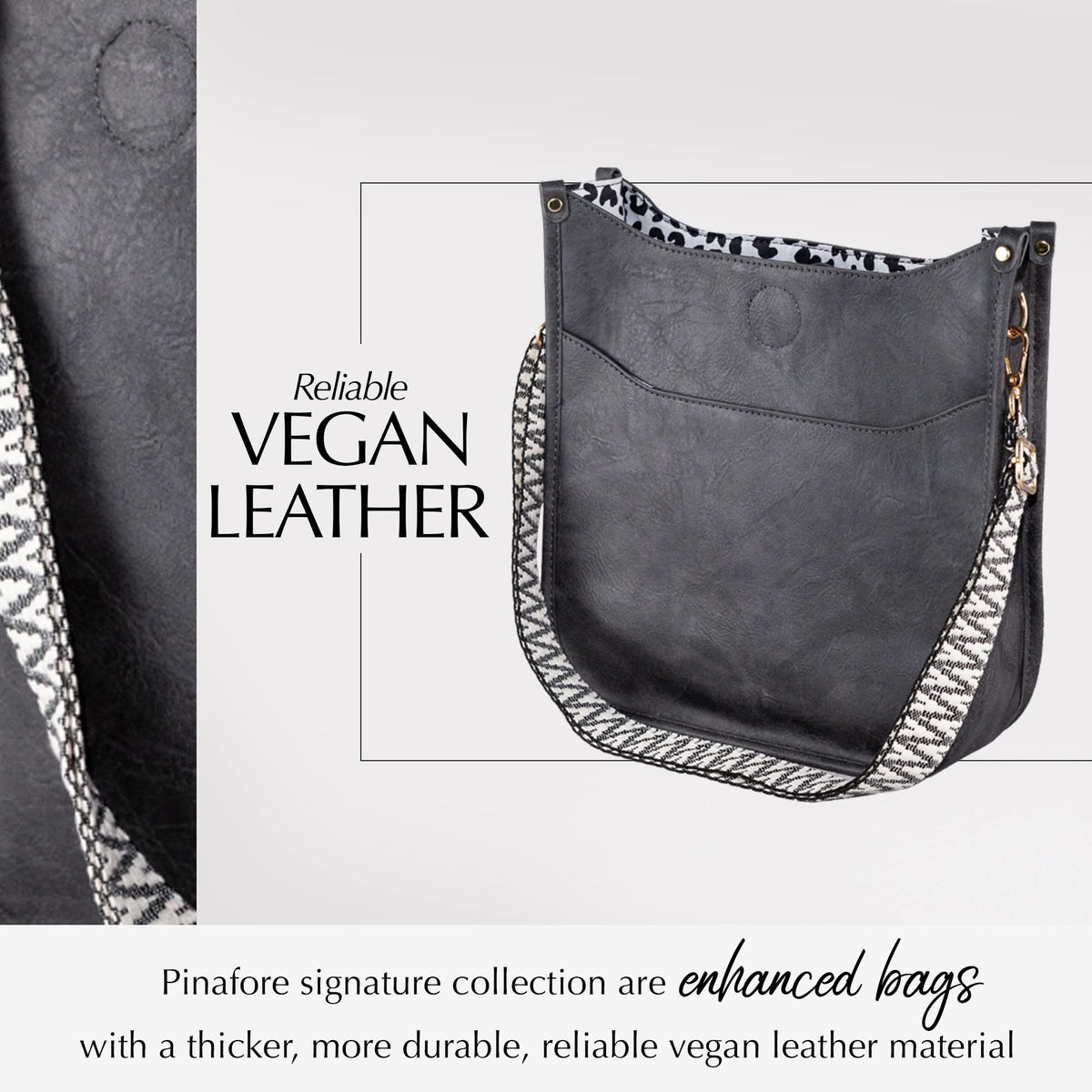 Buy 1, Get 1 FREE Vegan Leather Crossbody Bag w/ Interchangeable Strap — 7 Colors — Buy 1, Get 1 FREE