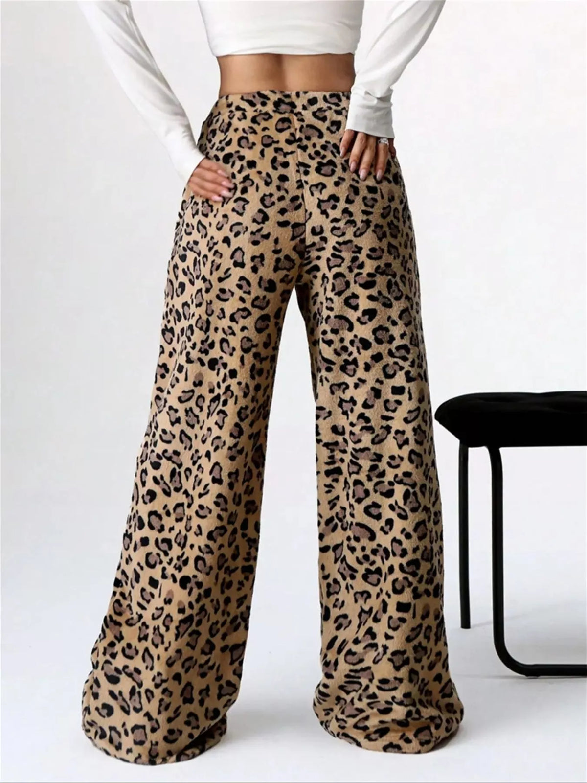 Drawstring Wide Leg Pants