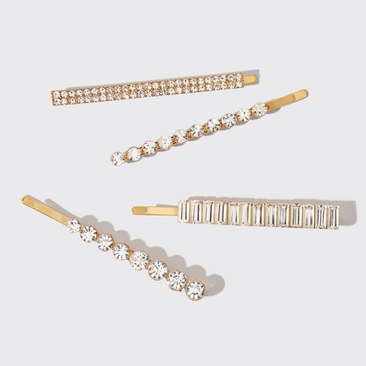 Holiday All Dressed up Rhinestone Bobby Pins 4pc Set by Kitsch