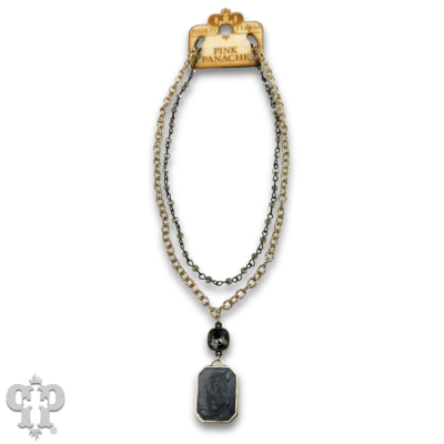 Double strand necklace with crystals from Swarovski®