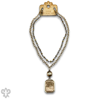 Double strand necklace with crystals from Swarovski®