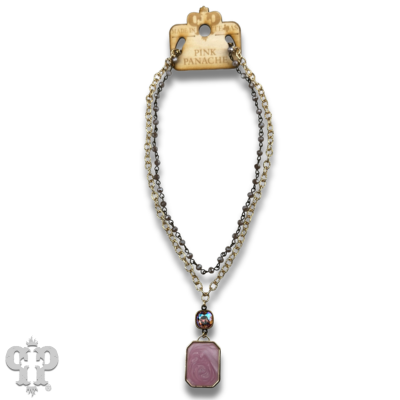 Double strand necklace with crystals from Swarovski®