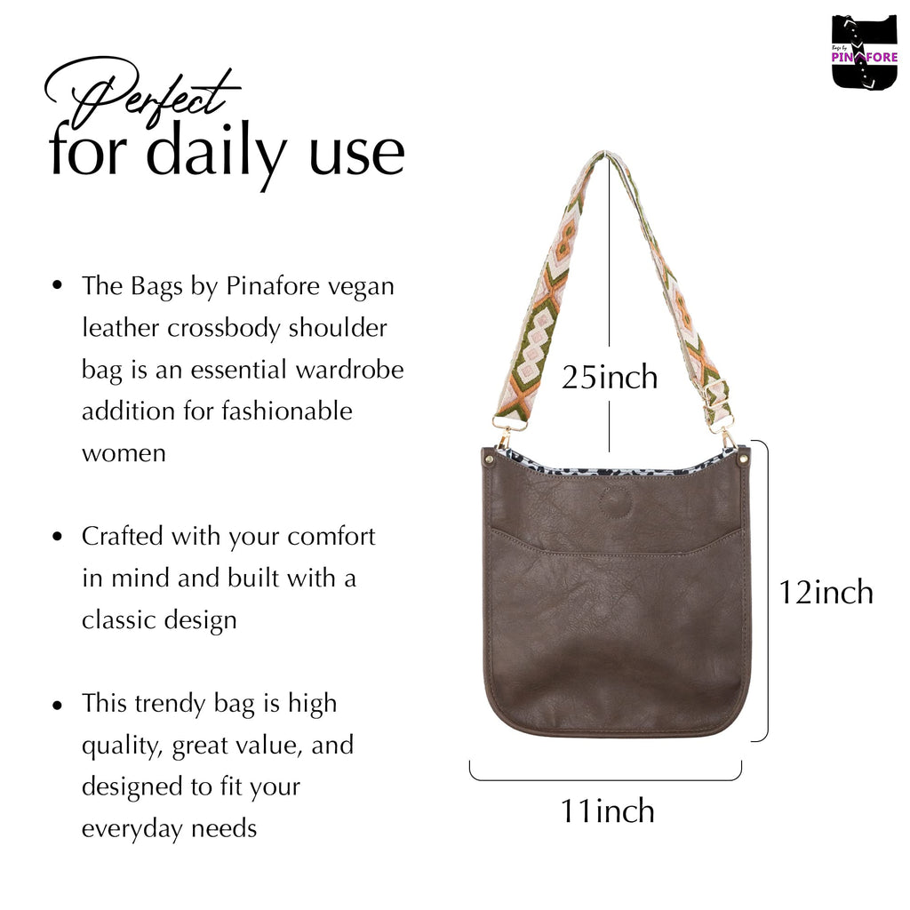 Buy 1, Get 1 FREE Vegan Leather Crossbody Bag w/ Interchangeable Strap — 7 Colors — Buy 1, Get 1 FREE