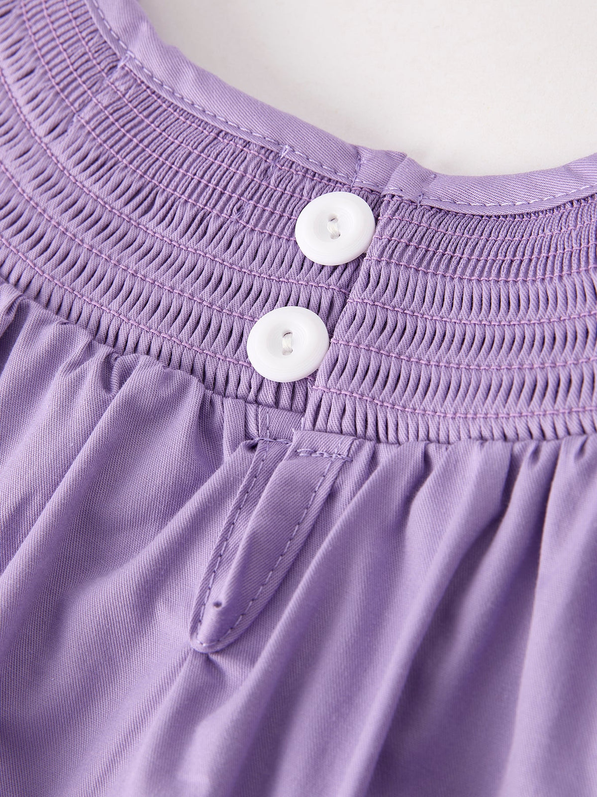 Purple Halloween Smock Embroidery Baby Girl Dress