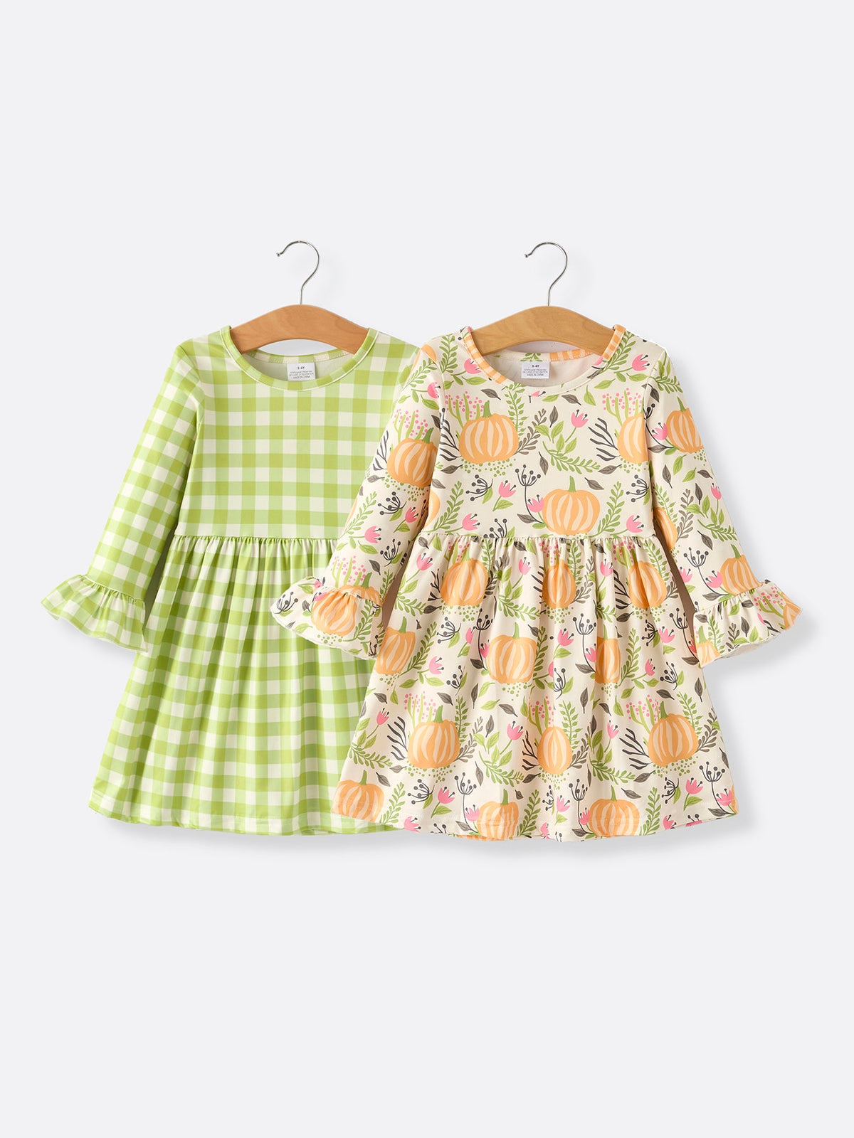 2 Piece Fall Halloween Thanksgiving Girls Dress Set