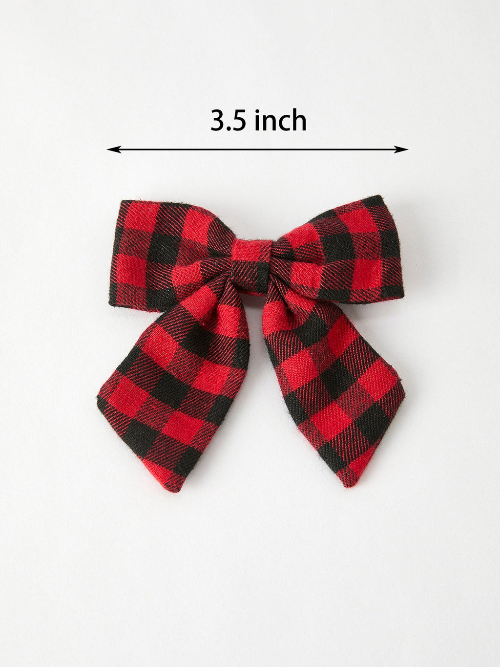 Winter Christmas Plaid Bow Hair Clip