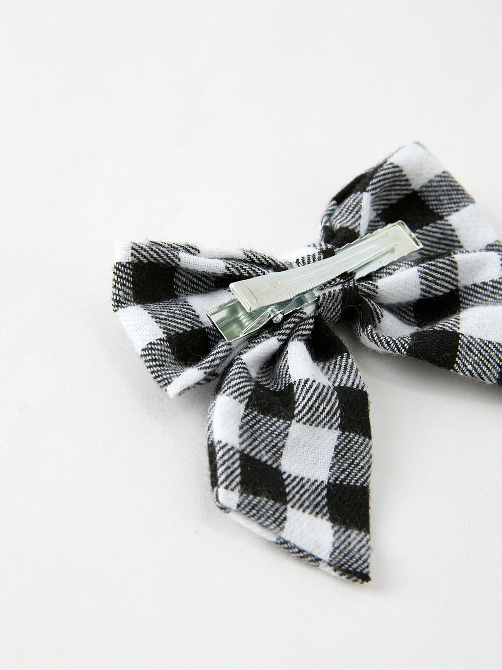 Winter Christmas Plaid Bow Hair Clip