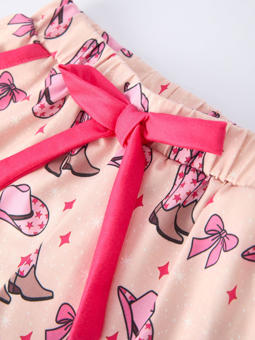 Mommy & Me Western Print Ruffle Pajama Set