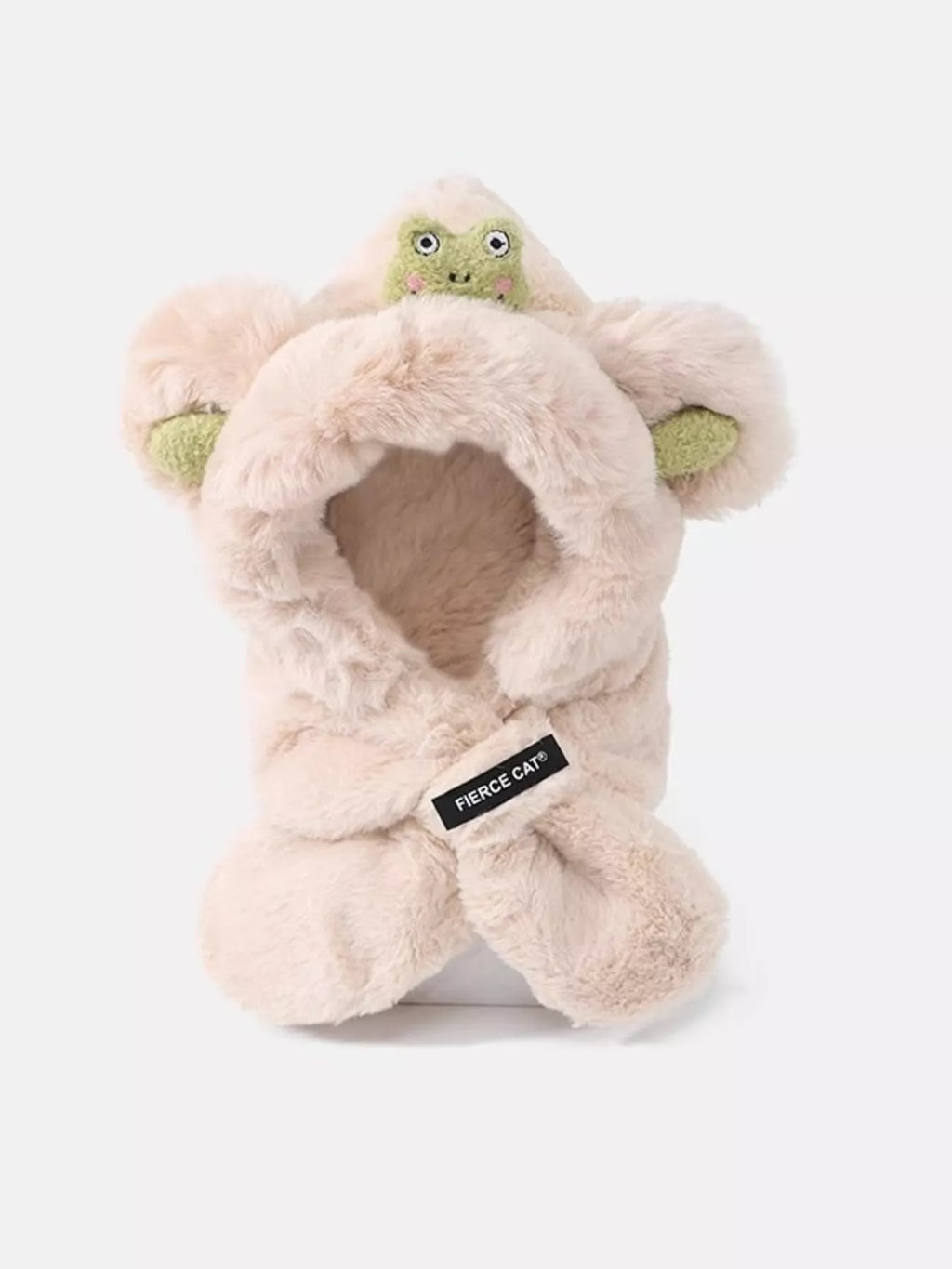 Children's Frog Plush Scarf Hat