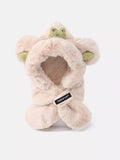 Children's Frog Plush Scarf Hat