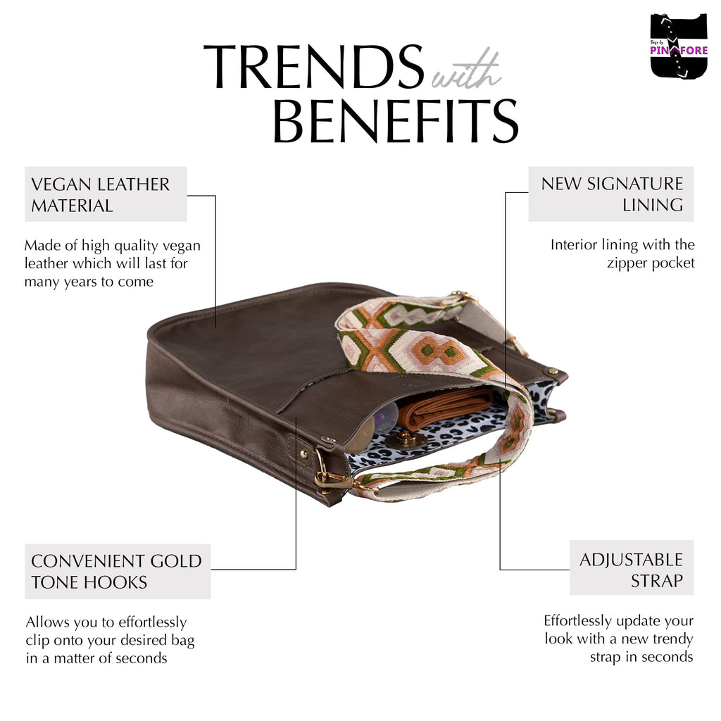 Buy 1, Get 1 FREE Vegan Leather Crossbody Bag w/ Interchangeable Strap — 7 Colors — Buy 1, Get 1 FREE