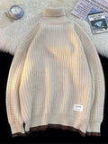 Men's Textured Knit Turtleneck Sweater