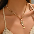 18K Gold-Plated Fishbone Necklace
