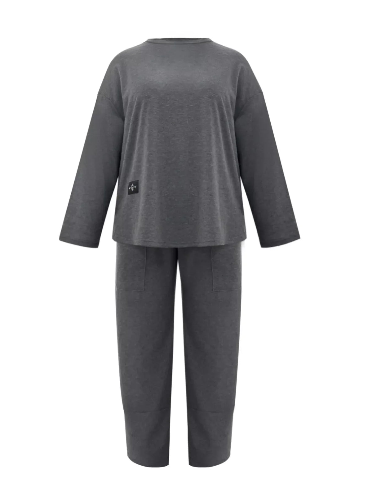 Plus Size Casual Loose Fit Top and Pants Two-Piece Set
