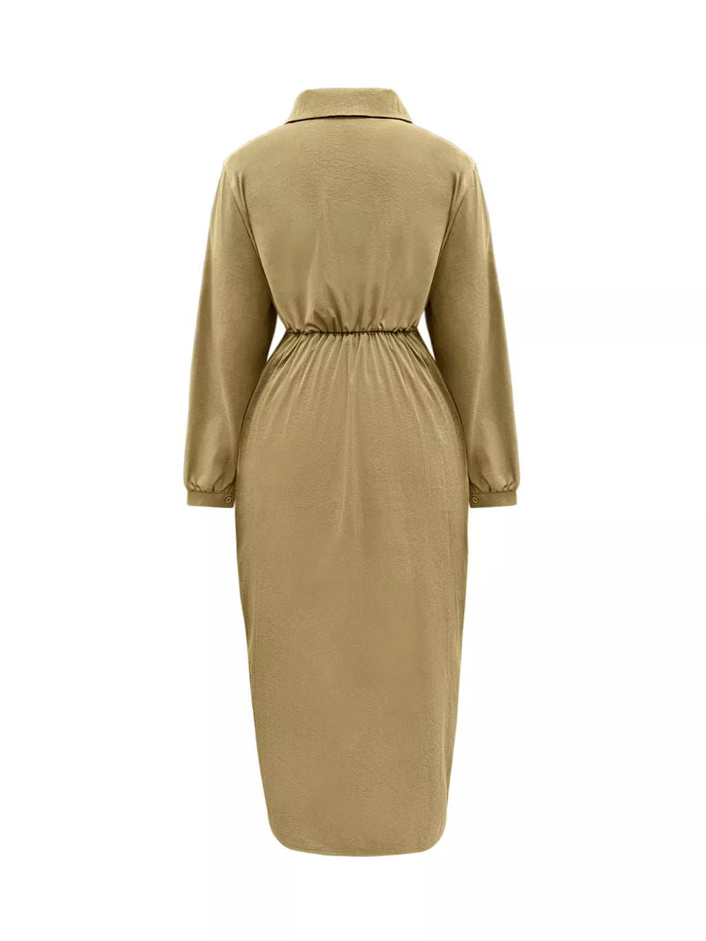 Twist Front Split Midi Dress