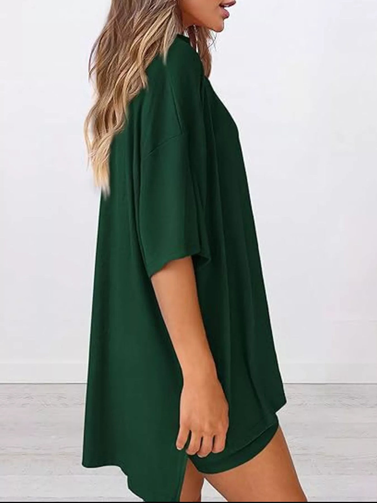 Full Size Half Sleeve T-Shirt and Shorts Set Plus Size