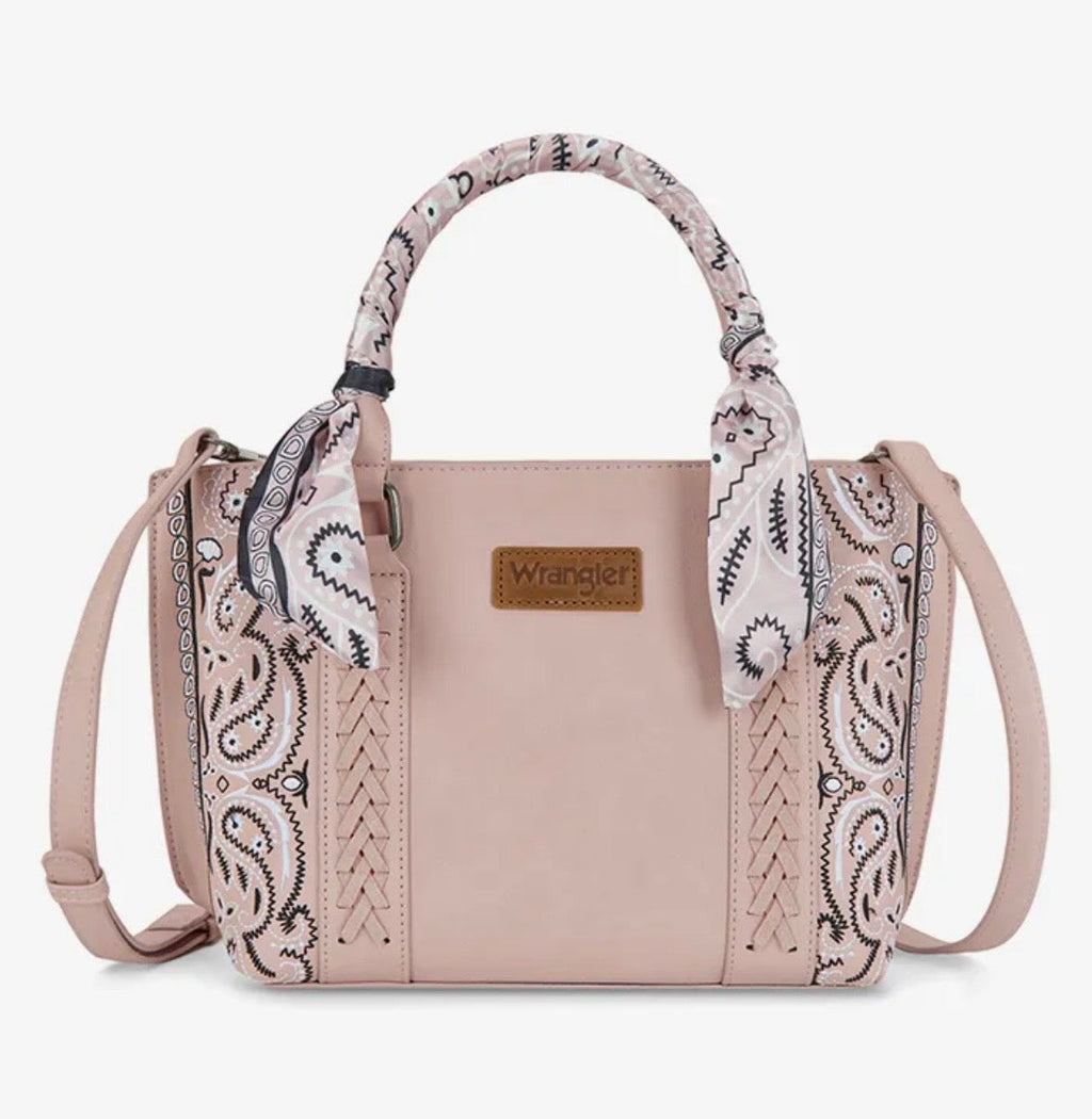 Wrangler Braided Paisley Bandana Tote Bag-Wide