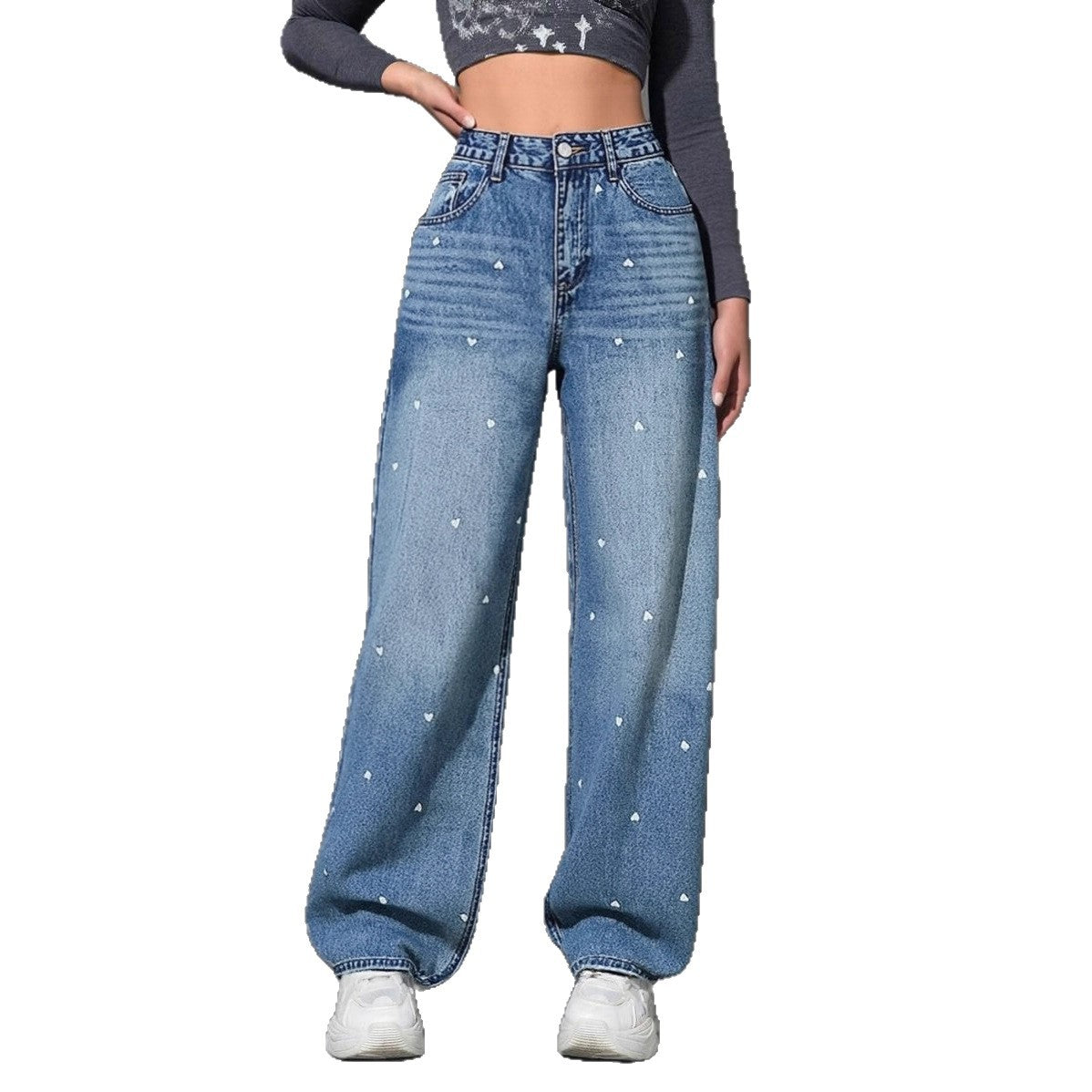 Women's High Waist Loose Jeans