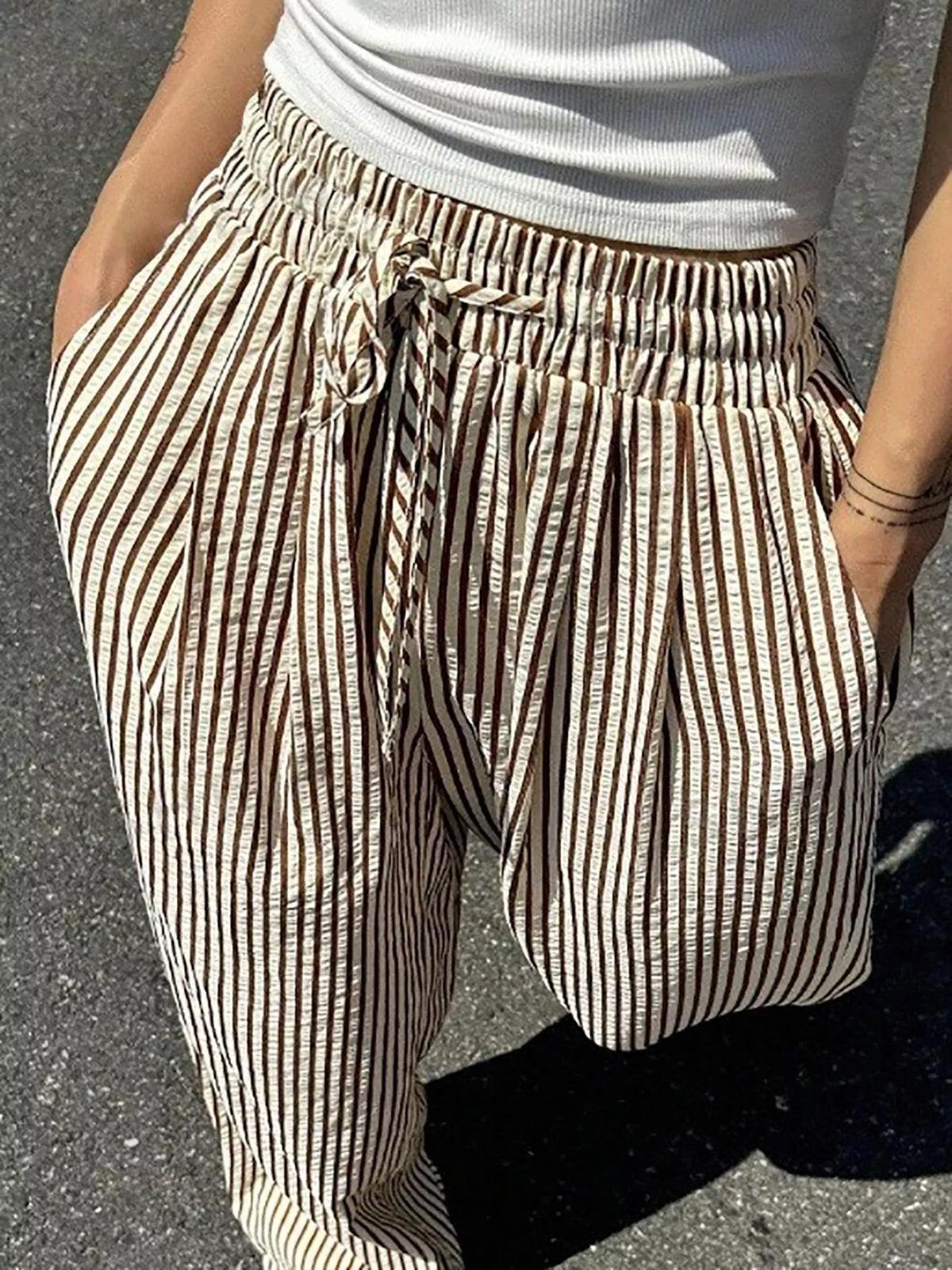 Striped Wide Leg Pants