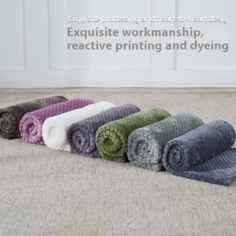Summer Coral Fleece Blanket For Dogs Sleeping Pets