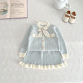 Kids' Sweater Skirt Knitted Cardigan Baby Two-piece Suit