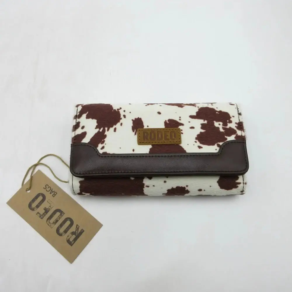 Rodeo™ Brown Cow-Print Wallet | 7.3 Inches