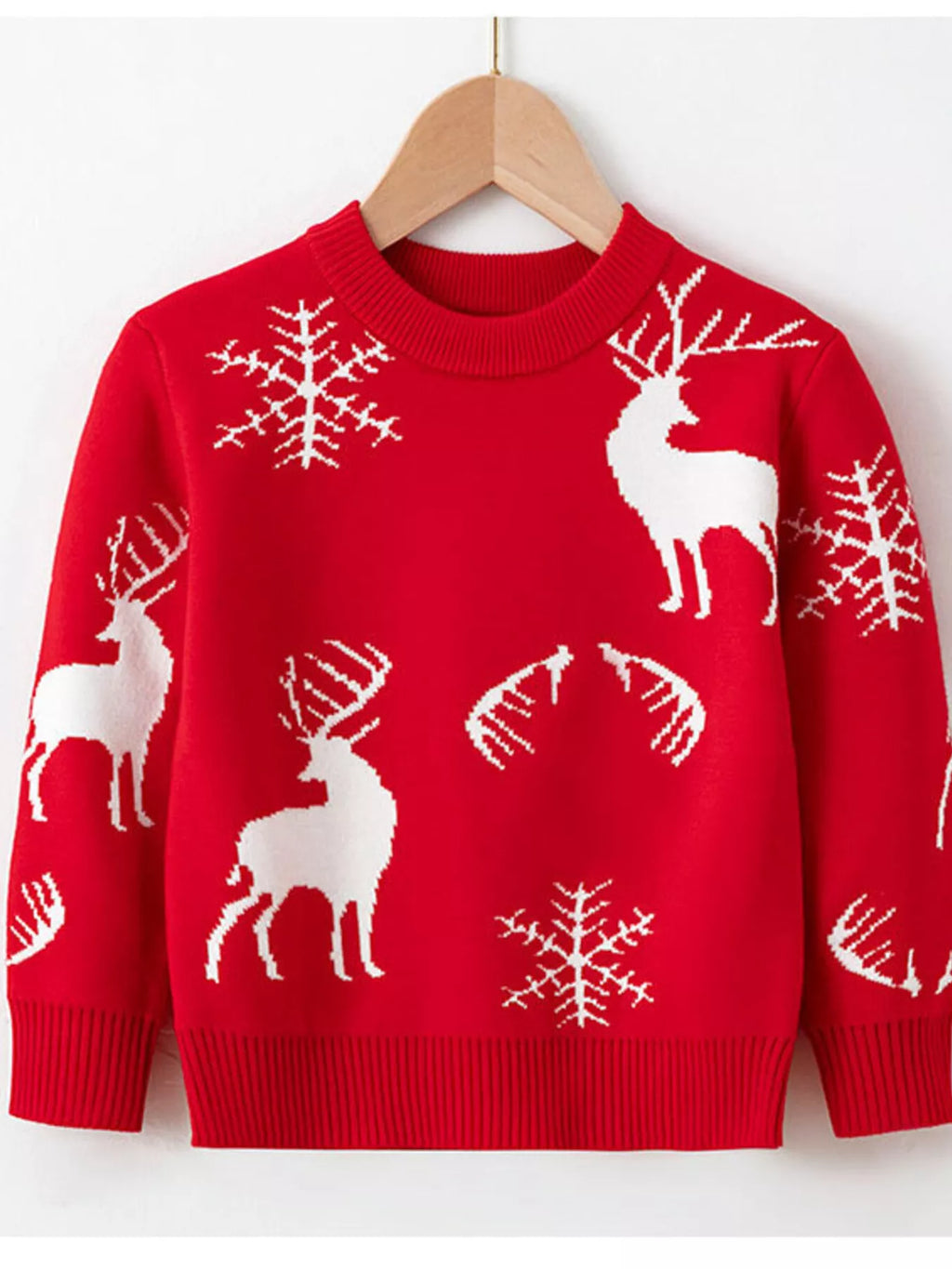Children's Reindeer & Snowflake Knit Sweater