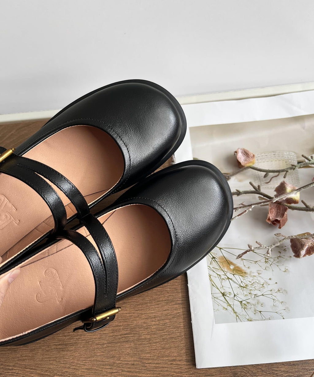 BEROBELLO Women's Retro T-Strap Mary Jane Flats Soft Leather Dress ShoesBEROBELLO Women's Retro T-Strap Mary Jane Flats Soft Leather Dress Shoes