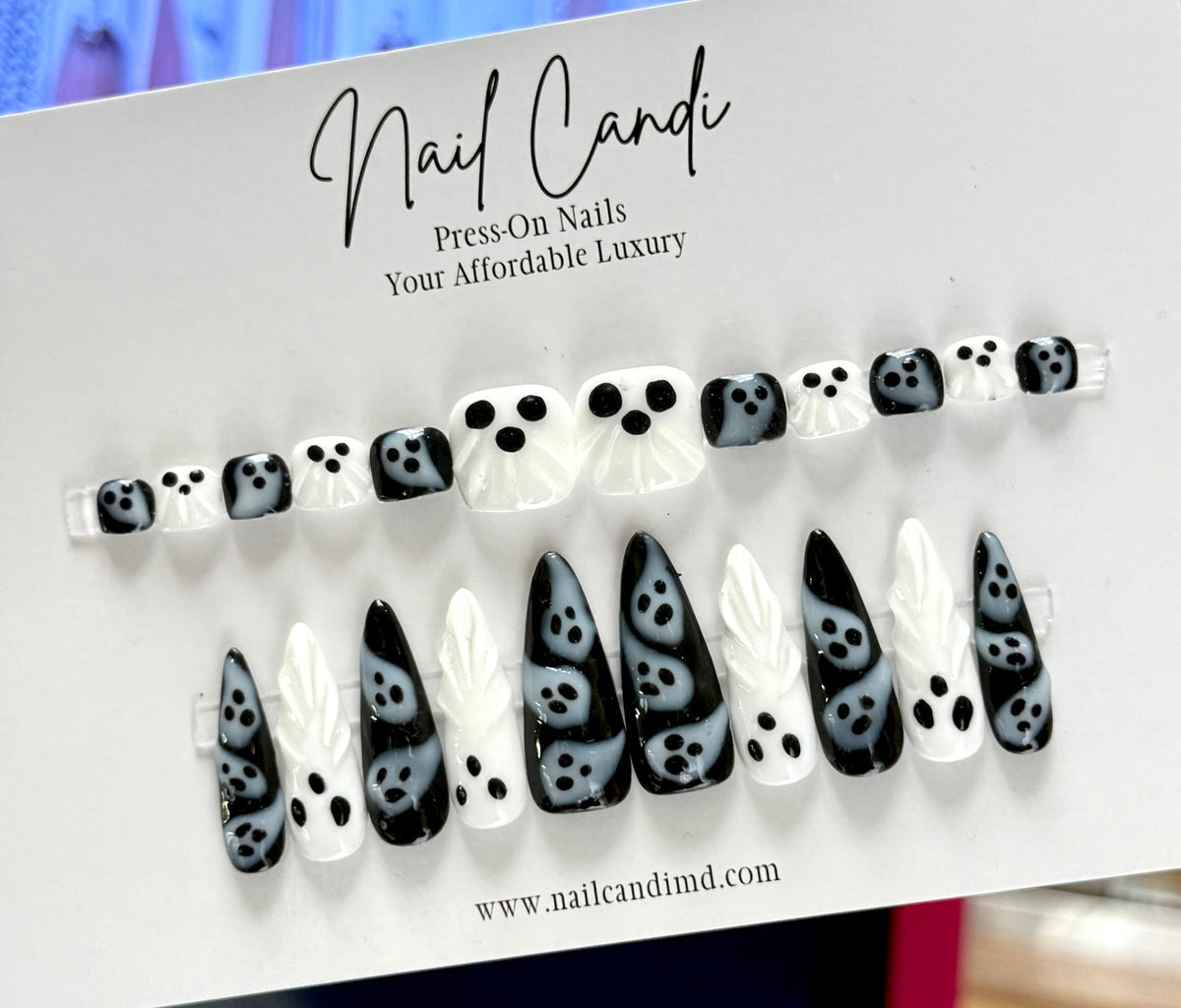 MP44 - Handmade Gel Mani & Pedi Set- GLOW IN THE DARK