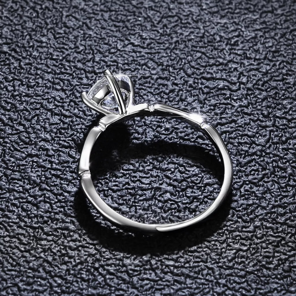 1 Carat Moissanite Minimalist Ring