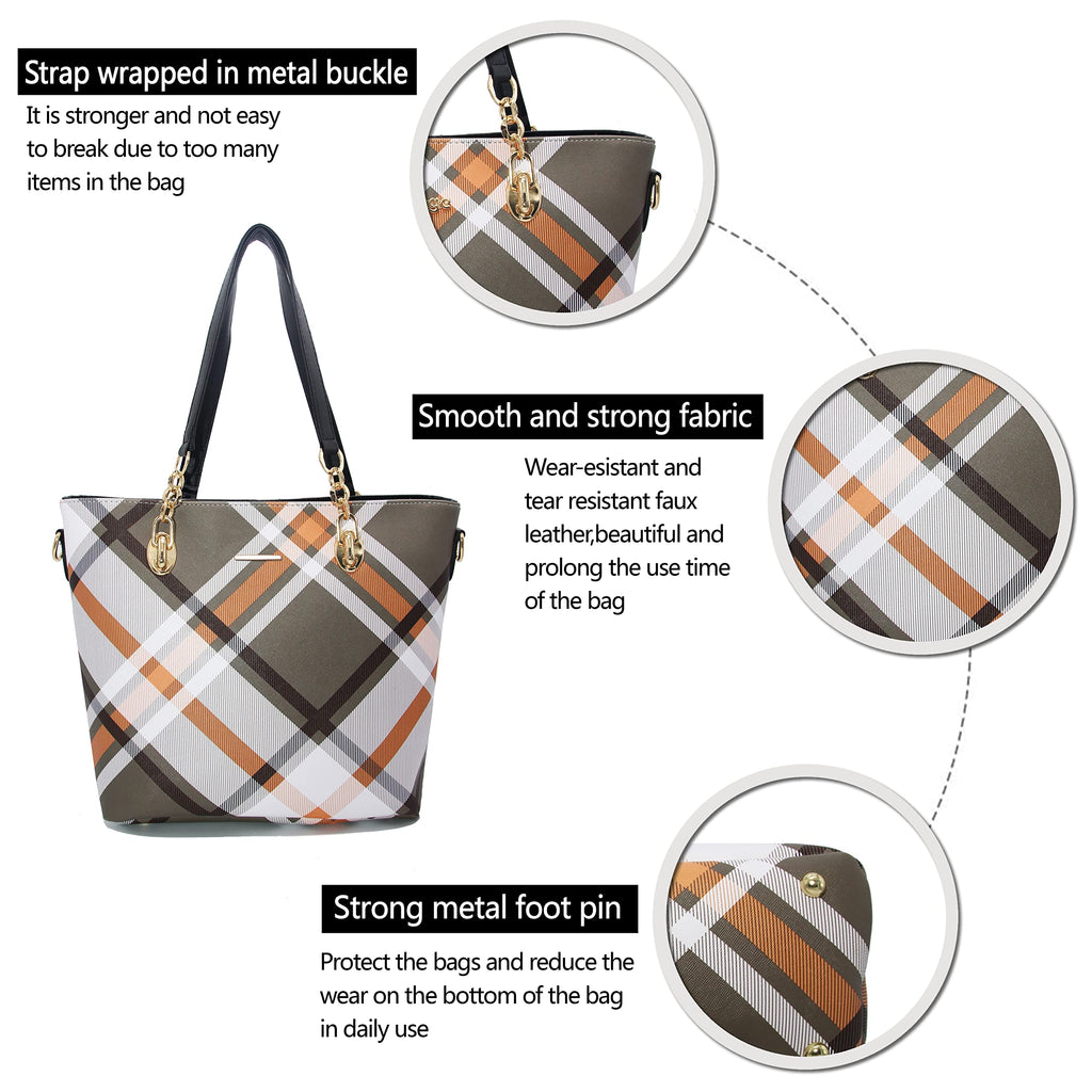 2E-youth Designer Purses and Handbags for Women Satchel Shoulder Bag Tote Top Handle Bag