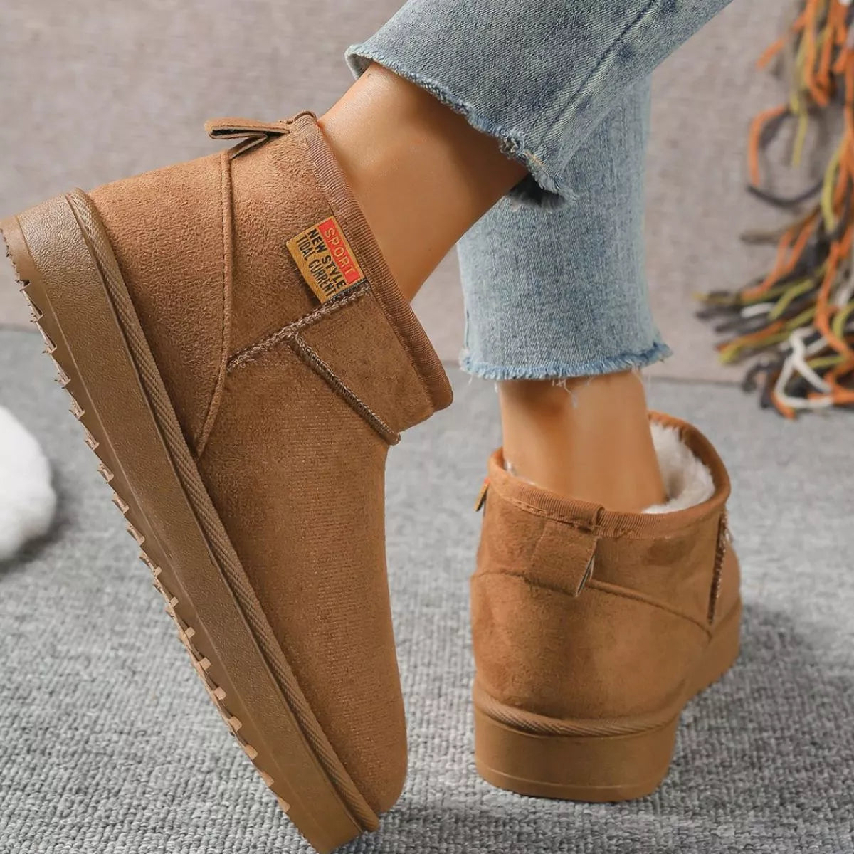 Round Toe Platform Boots
