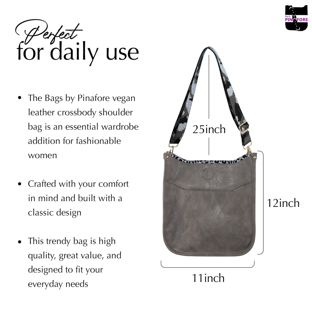 Buy 1, Get 1 FREE Vegan Leather Crossbody Bag w/ Interchangeable Strap — 7 Colors — Buy 1, Get 1 FREE