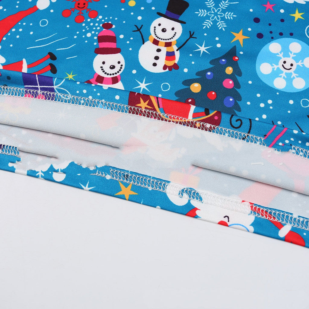 Parent-Child Christmas Pajamas Home Wear Suit Printing