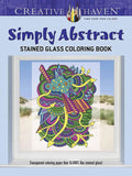 Creative Haven Simply Abstract Stained Glass Coloring Book (Adult Coloring Books: Art & Design)