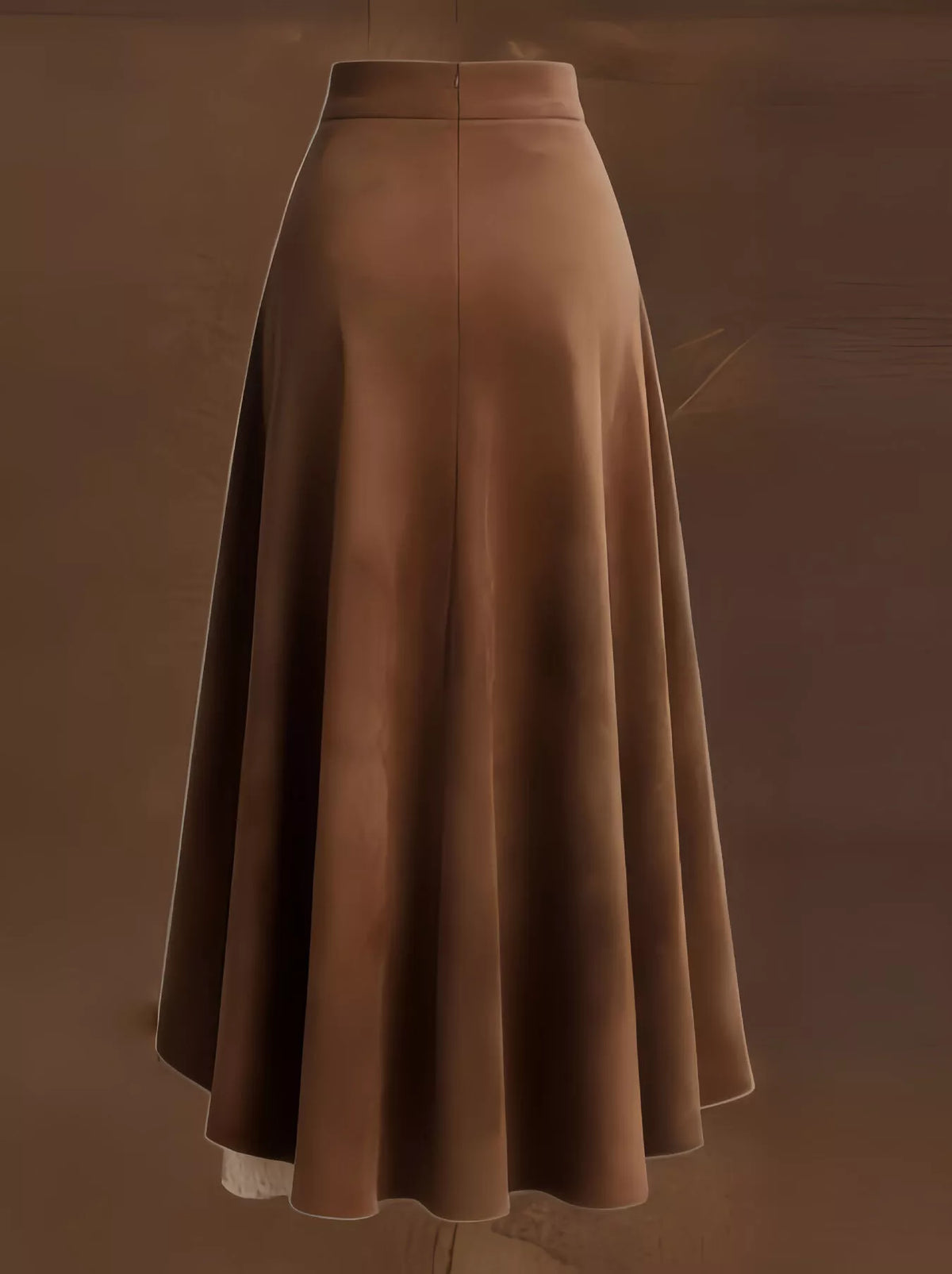 Suede & Lace Midi Skirt