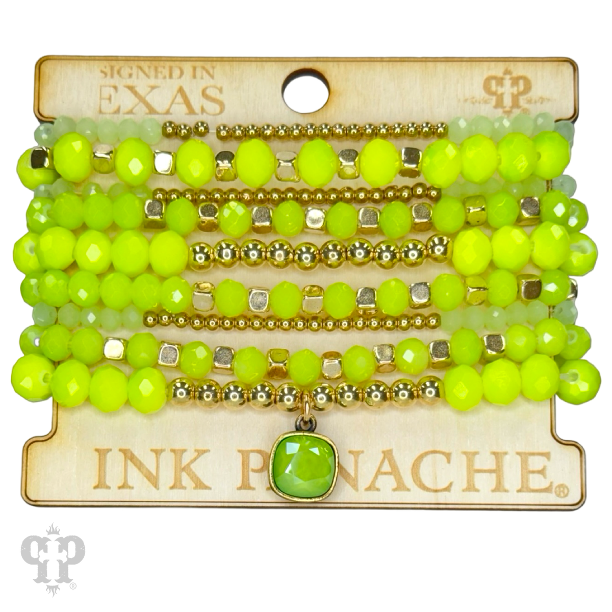 Beaded bracelet stack set with a crystal from Swarovski®- LC