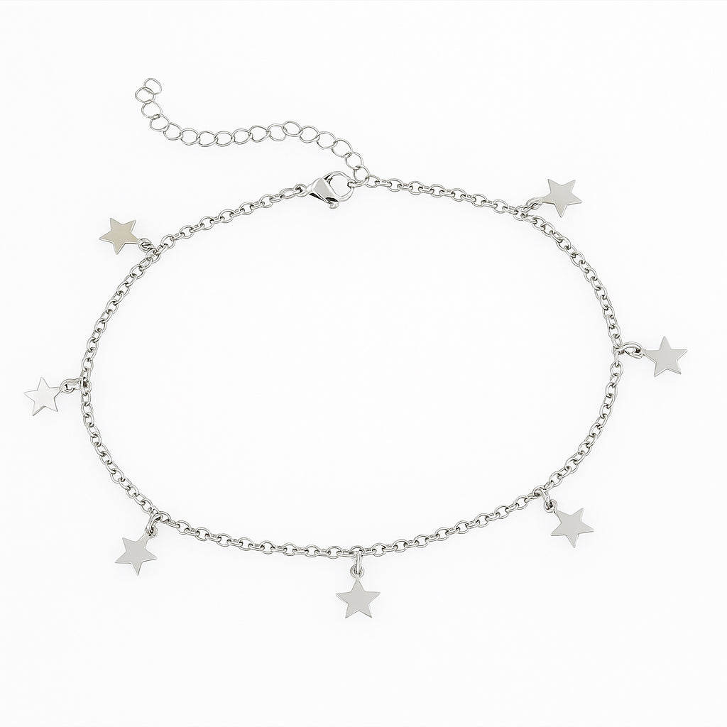 Dangling Stars Anklet – Stainless Steel
