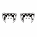 Fang Tooth Bite Viper Vampire Teeth Stud Earrings – Stainless Steel