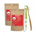 CHOMP Cinnamon Toothpaste Tablets Refills with Flossing Toothbrush