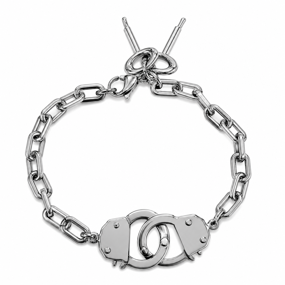 Hand Cuff Actually Open Lock Key Bracelet – Stainless Steel