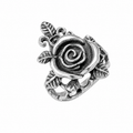 Flower Rose Leaf Nature Love Promise Ring – Stainless Steel
