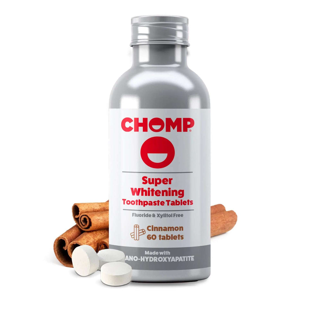 CHOMP Super Whitening Cinnamon NHAP Toothpaste Tablets