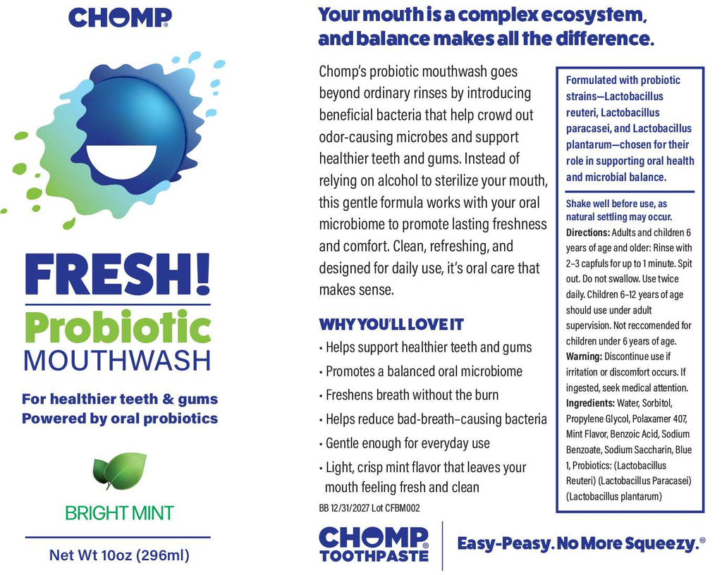 FRESH! Probiotic Bright Mint Mouthwash