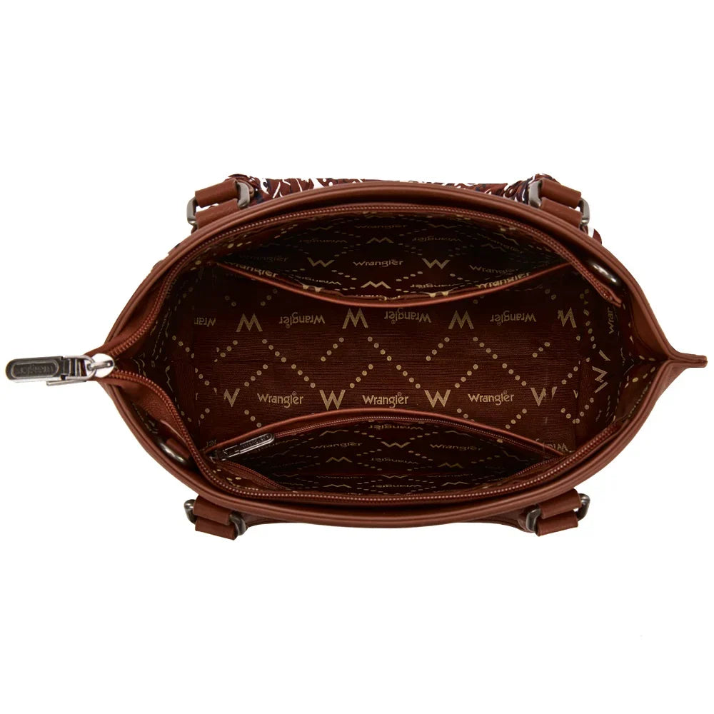 Wrangler Braided Paisley Bandana Tote Bag-Wide