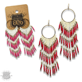 Bead fringe earring - LC