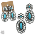 Western rhinestone concho earring