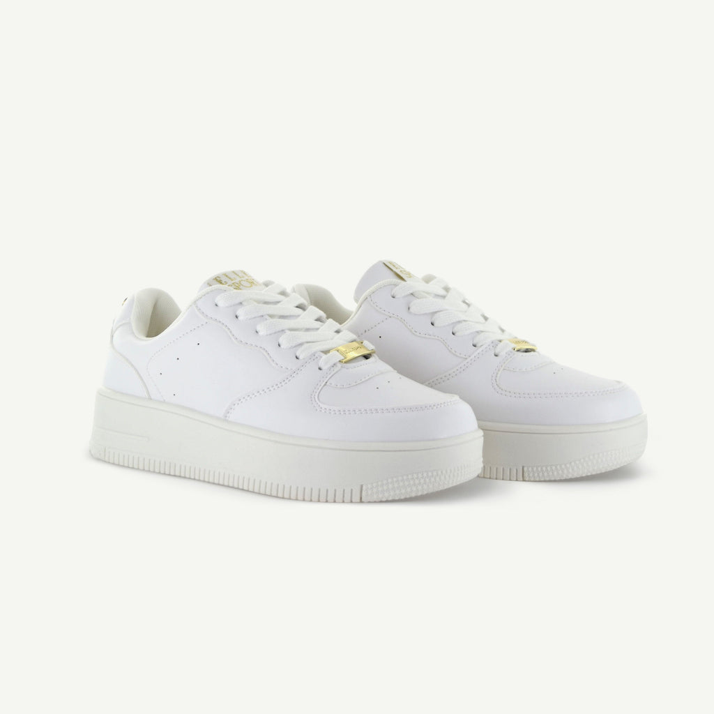 THE METRO: PLATFORM COURT SHOE - WHITE